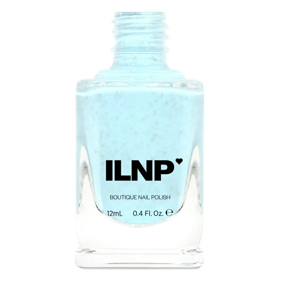ILNP Snow Globe nagellack ljusblått holografiskt
