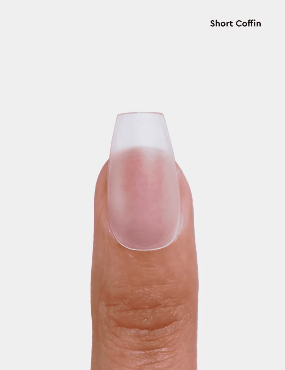 Le Mini Macaron Soft Gel Tips Short Coffin matta