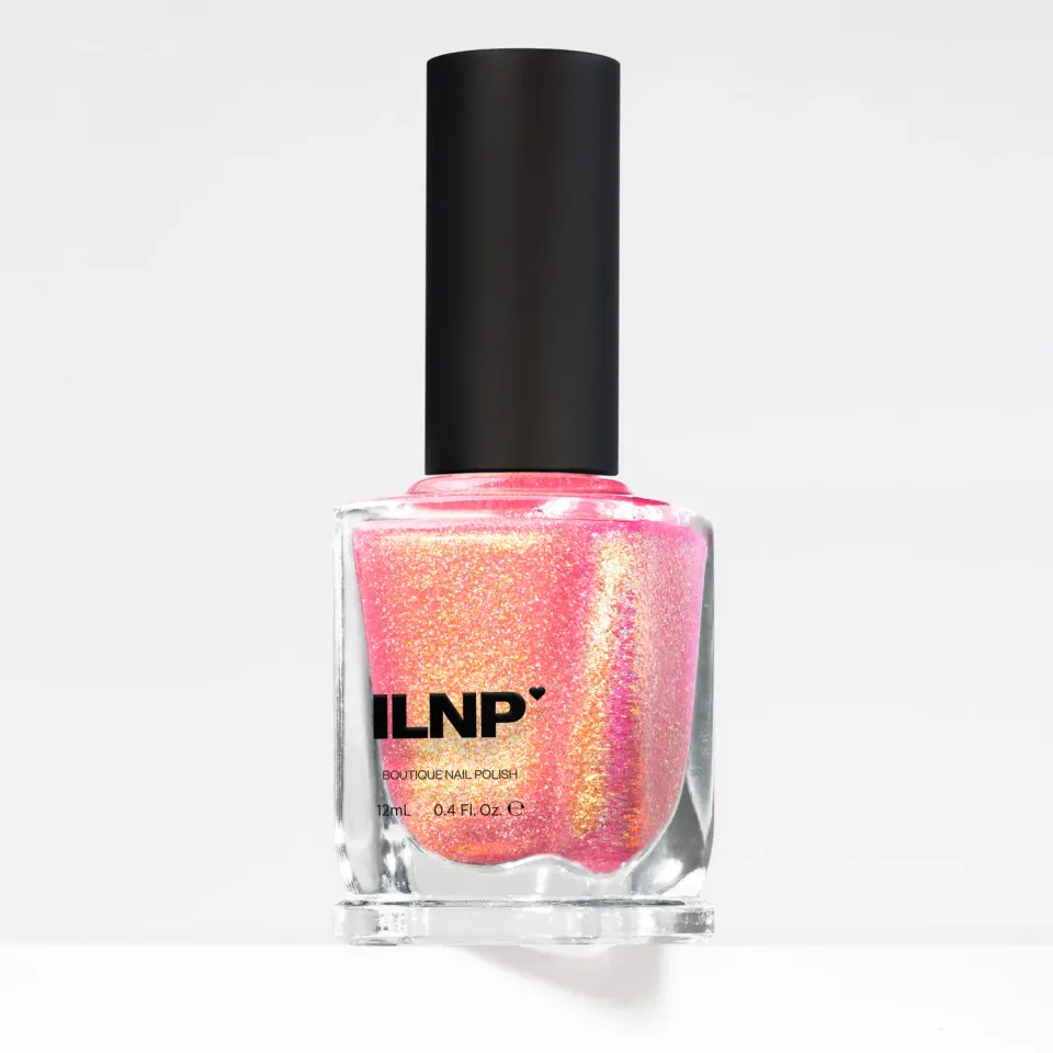 ILNP Sweet Tooth nagellack rosa holografisk jelly