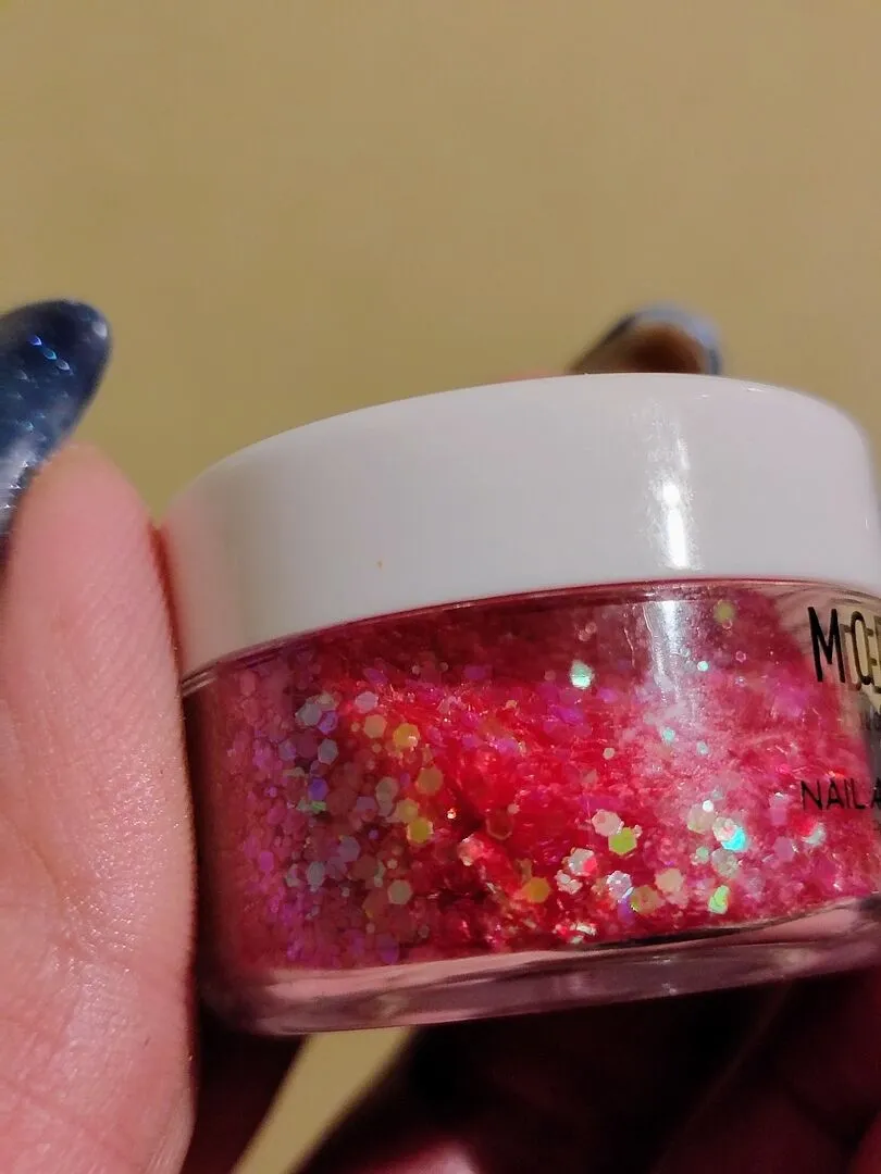 modelones Mylar Flakes nagelglitter rosa iridescent