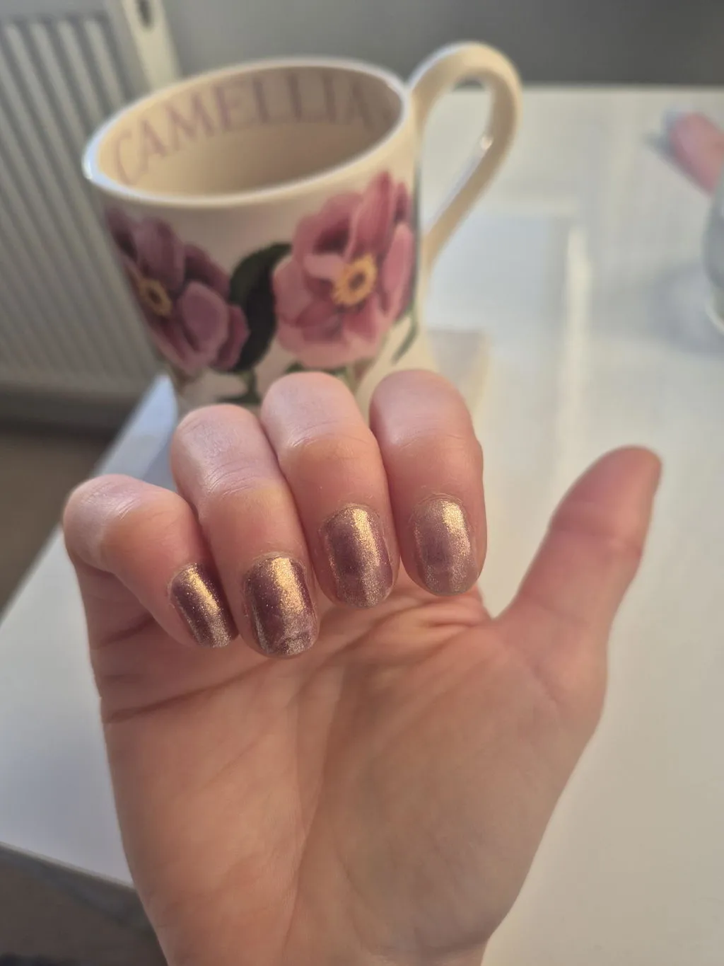 Nailberry Pink Sand nagellack 14 ml roseguld glitter