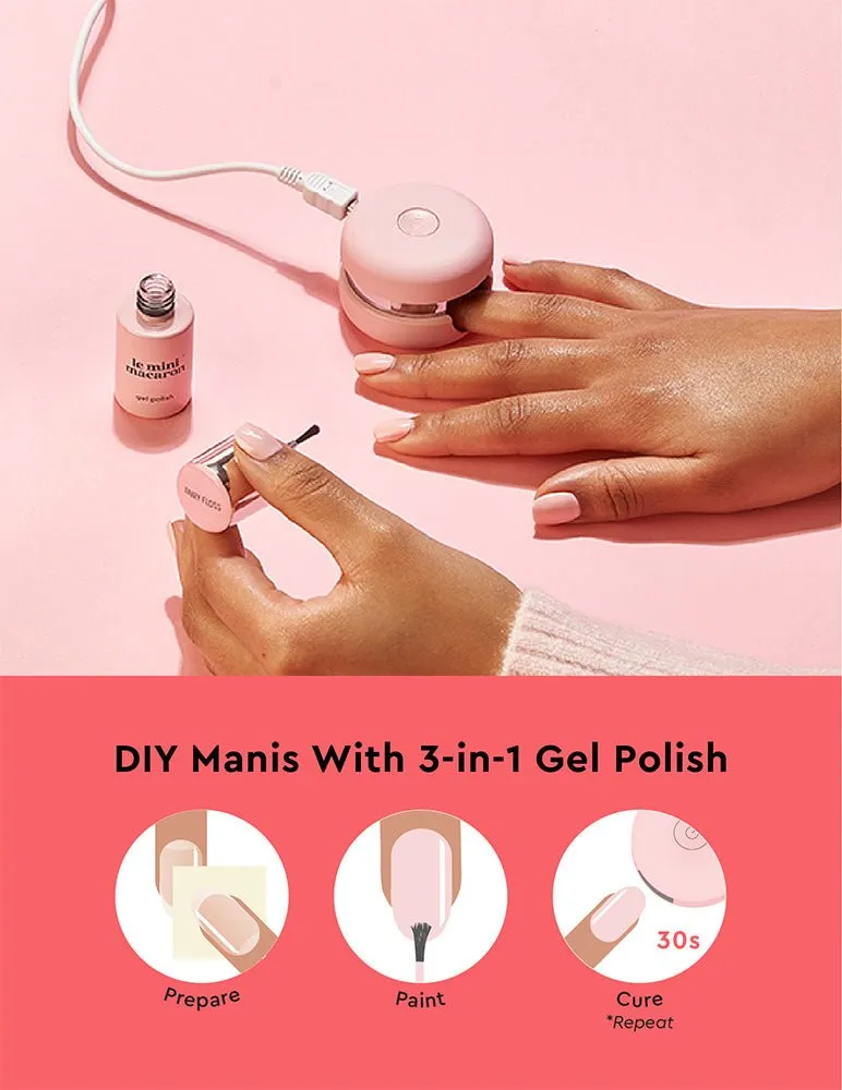 Le Mini Macaron Fairy Floss gelkit babyrosa 3-i-1