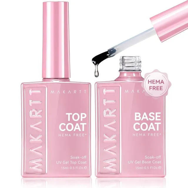 Makartt Hema-Free Gel Top and Base Coat lack 2-pack hemafri