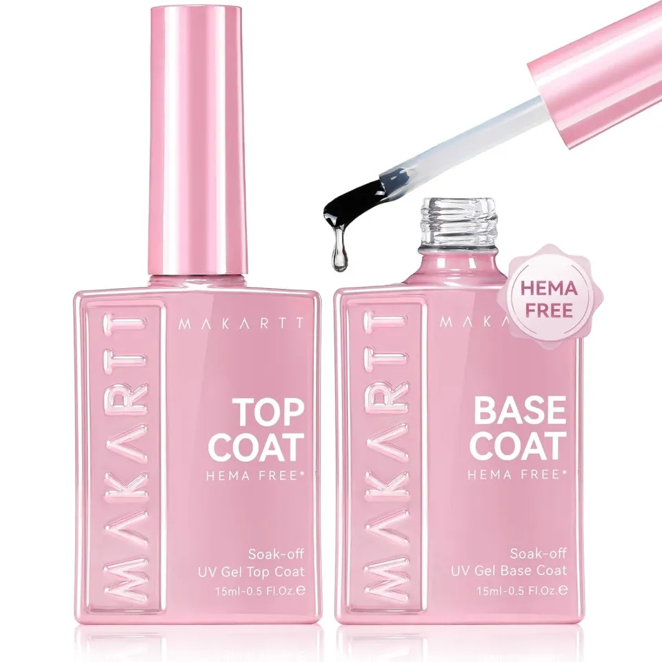 Makartt Hema-Free Gel Top and Base Coat lack 2-pack hemafri