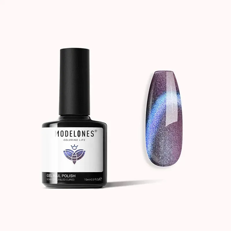 Modelones Wanna See U gelpolish cat eye lila 15 ml