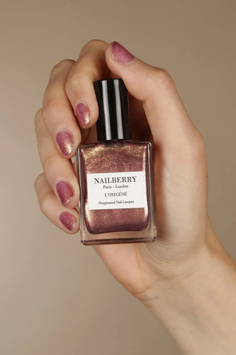 Nailberry Pink Sand nagellack 14 ml roseguld glitter