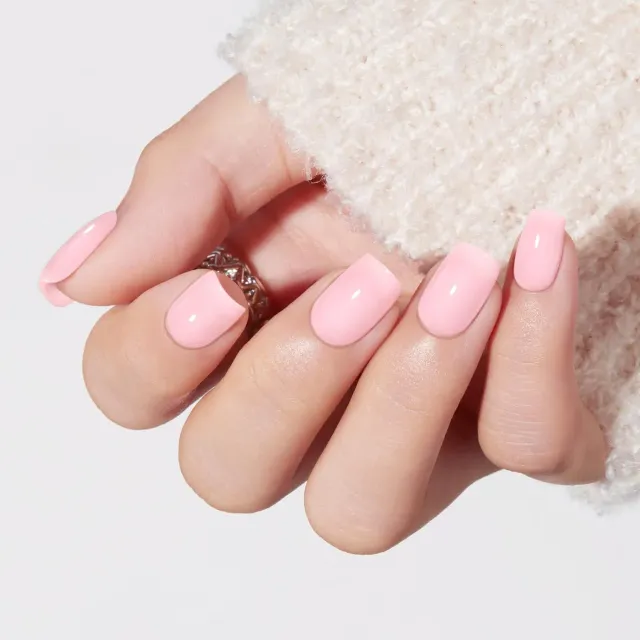 Modelones Pink fyrkantiga lösnaglar 32-pack rosa