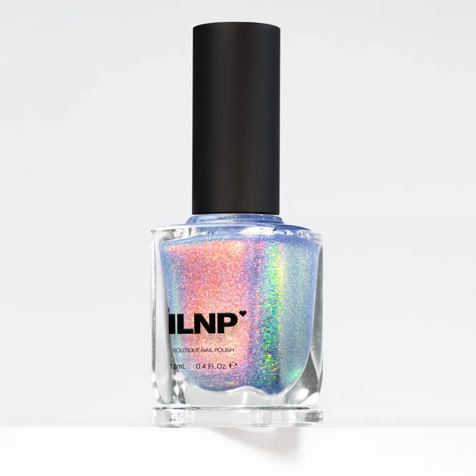 ILNP Bluebell nagellack ljusblå jelly holo