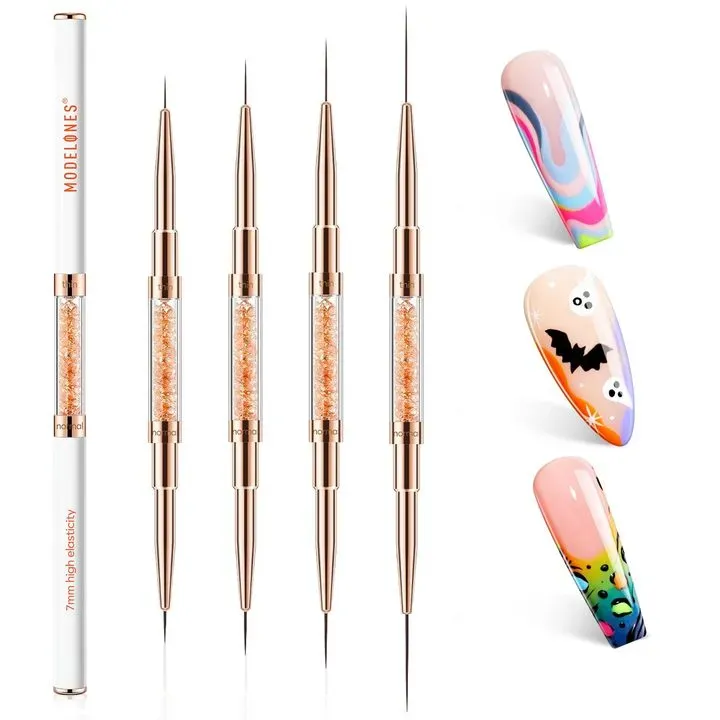 Modelones Double-Ended Liner nagelpenslar 4-pack 7–20 mm