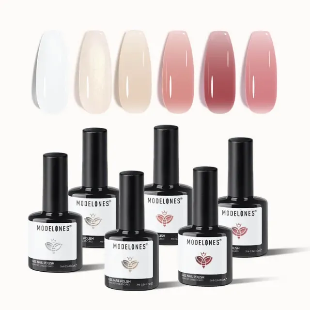 modelones Last Kiss gellack 6-pack – röd jelly