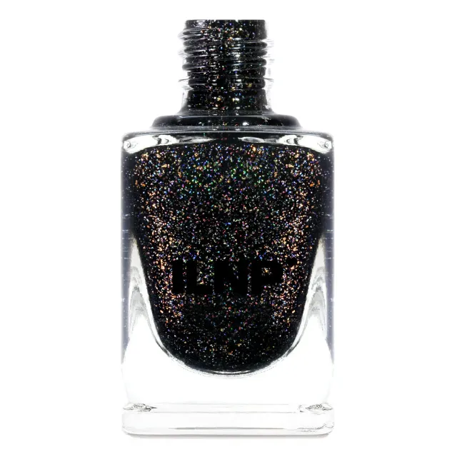 ILNP Silhouette nagellack svart guld holografisk