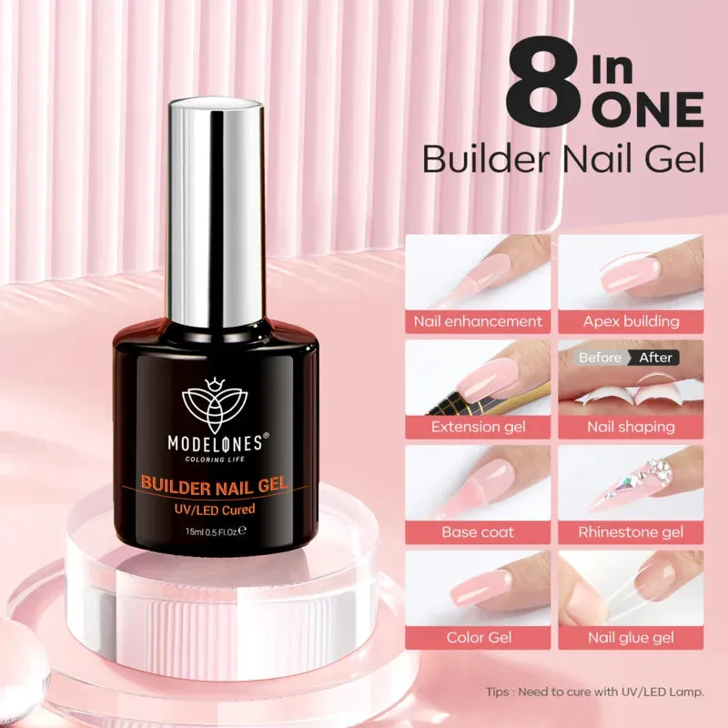Modelones Builder Gel bygggel Cinnamon Glow 15 ml glitter