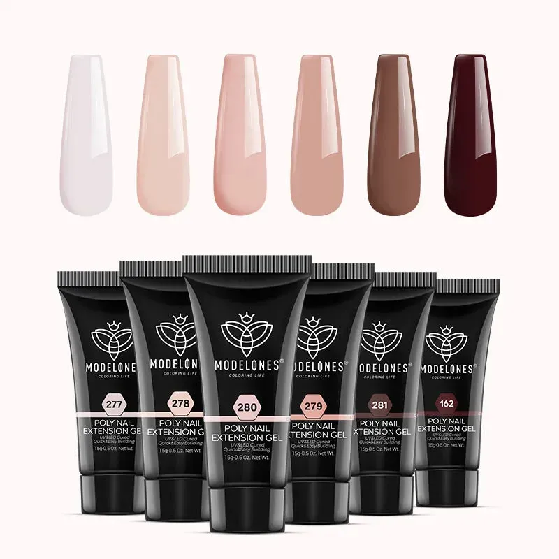 Modelones Skin Tones polygel set 6-pack nudebrun