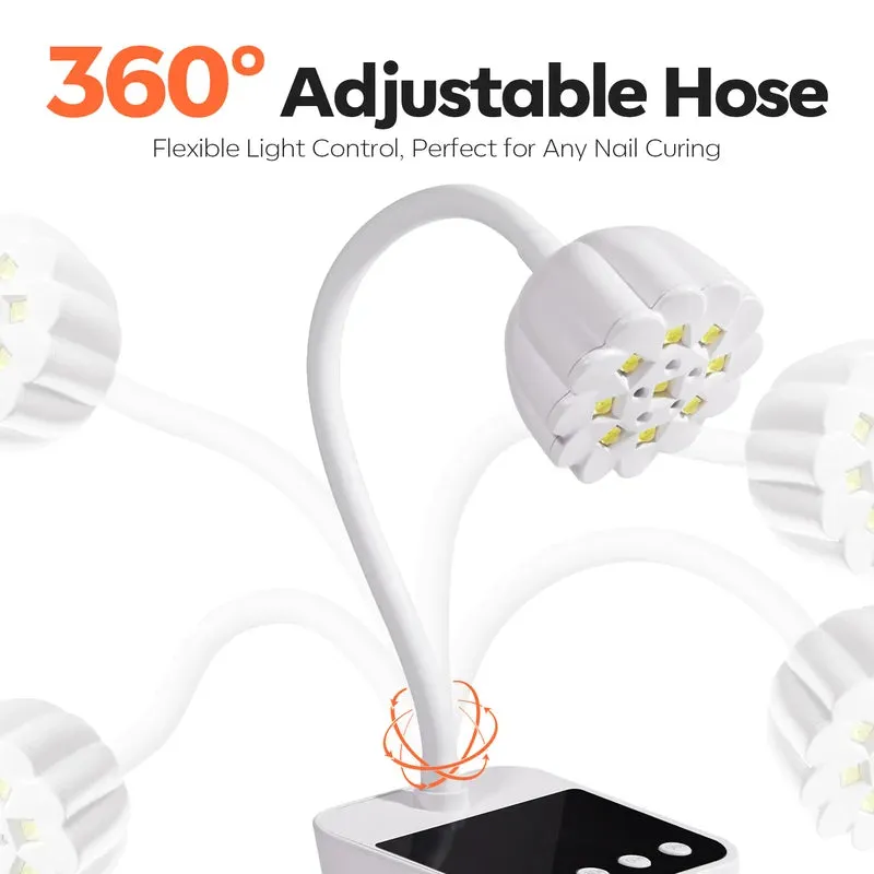 Modelones 30W UV Gooseneck LED nagellampa svanhals 60s