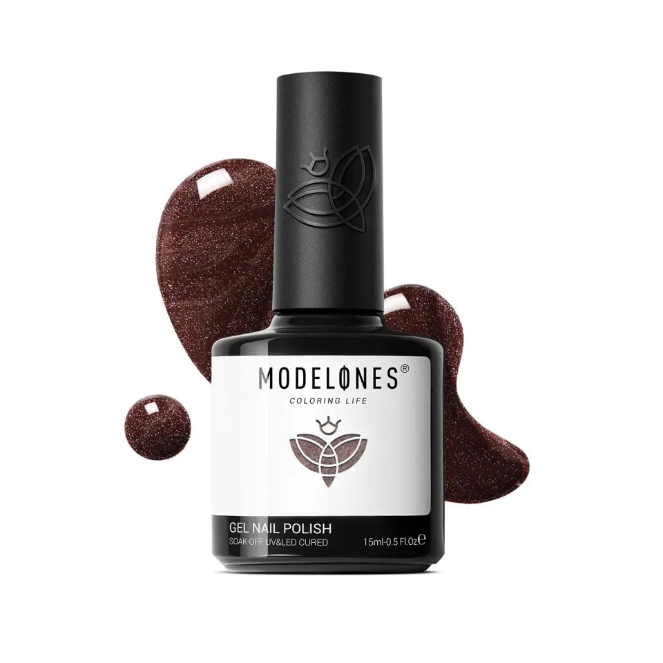 Modelones Inspire Gel Beyond Limited gellack 15 ml brun glitter