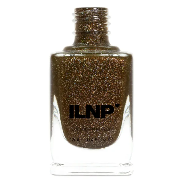 ILNP Winter Resort Timber nagellack varmbrun holografisk