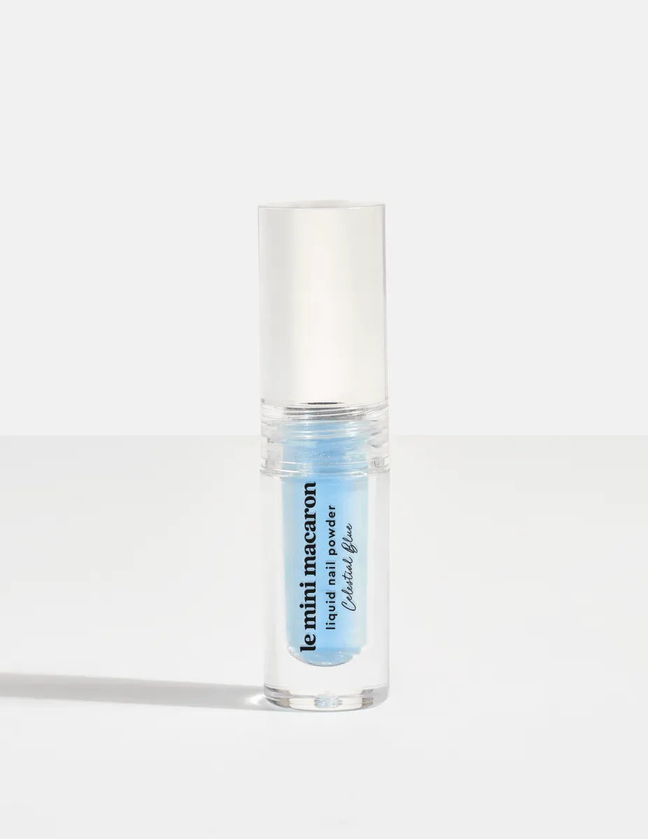 Le Mini Macaron Celestial Blue nagelpuder himmelsblå krom
