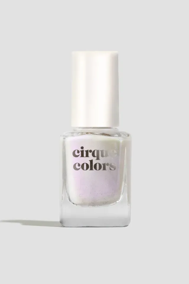 Cirque Colors Siren pärllack vit-lila hologlitter