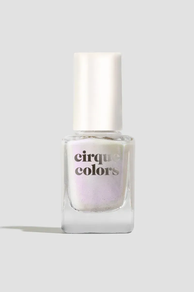 Cirque Colors Siren pärllack vit-lila hologlitter