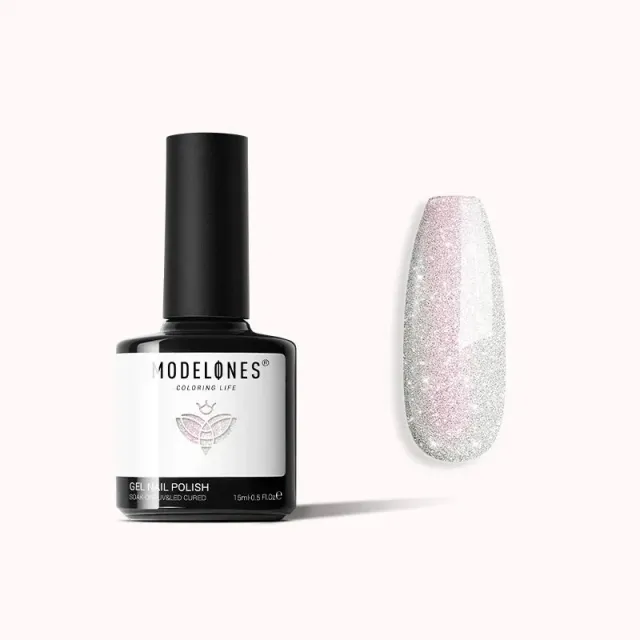 Modelones Inspire gellack Wishing Bottle silver glitter 15 ml