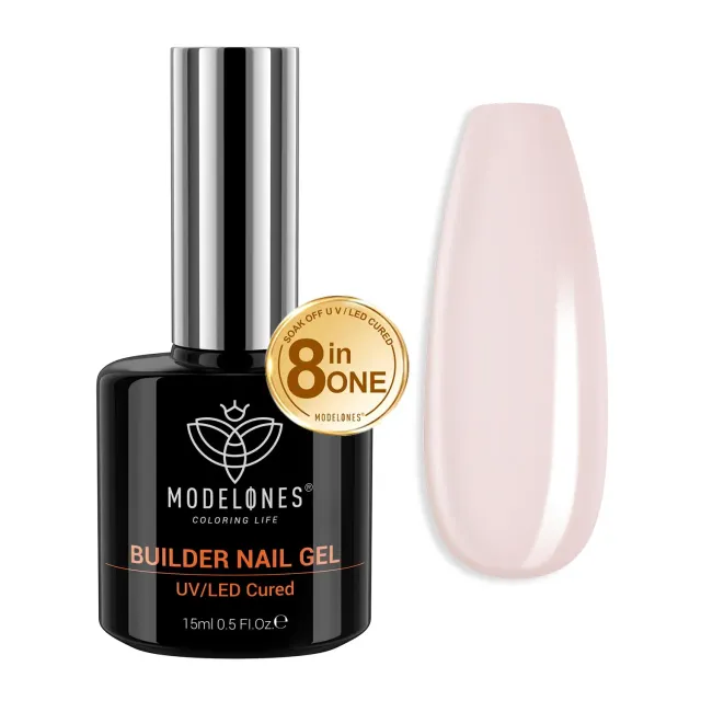 Modelones Builder nagelgel nude pink 15ml 8-i-1