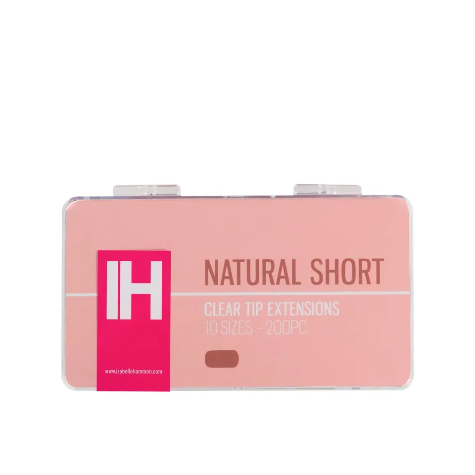 Iz Beauty Natural Short nageltippar fullcover 200-pack