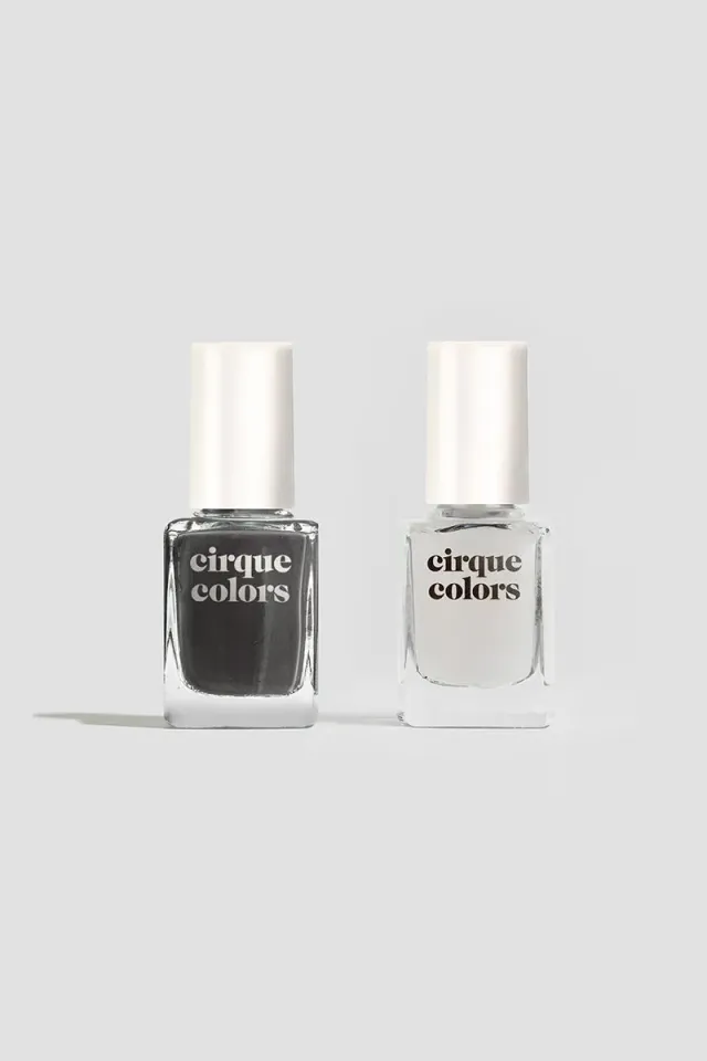 Cirque Colors Leather Set nagellacksduo svart jelly matt