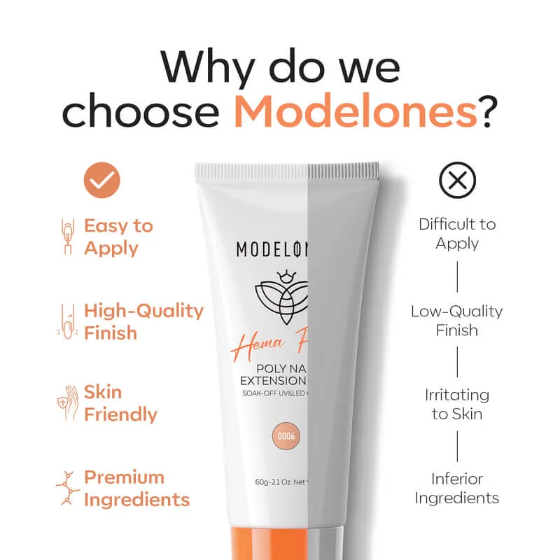 Modelones Nude Beige polygel 60g hemafri nudebeige
