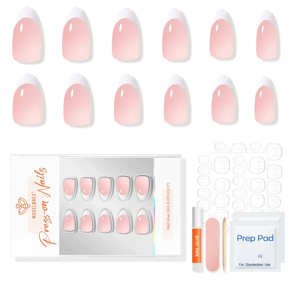 Modelones Nude French lösnaglar nude-rosa