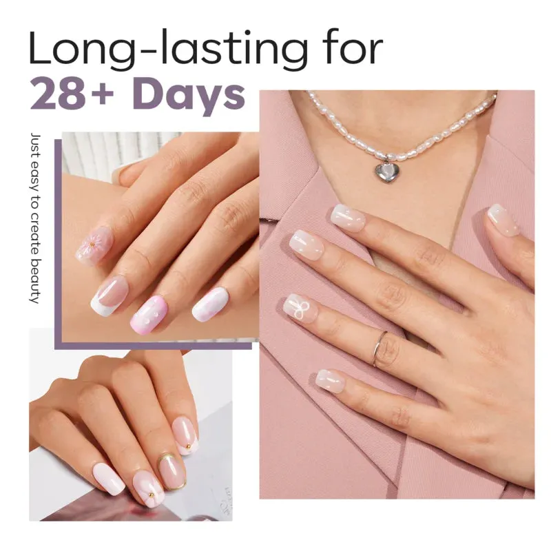 Modelones Short Square Frosted nageltips matt kort