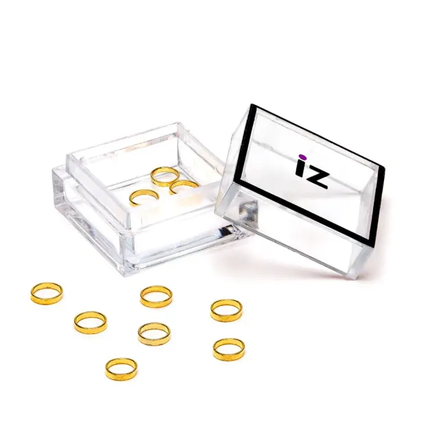 Iz Beauty Gold Circle nagelstuds guld 3D 10-pack