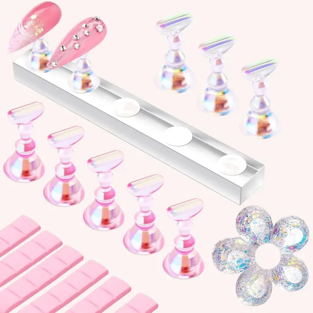 Makartt Nail Stand nagelställ aurora clear flower 10-pack