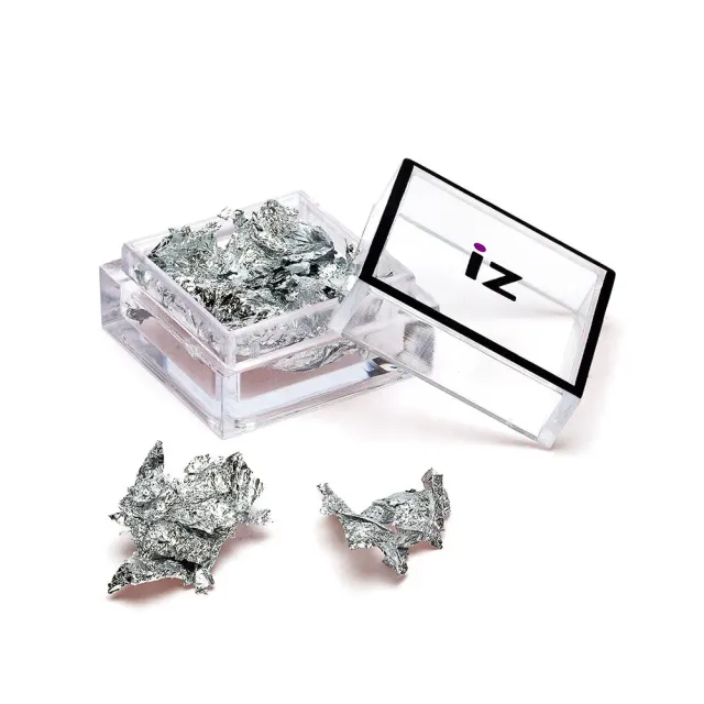 Iz Beauty Silver Leaf nagelfolie silver metallic