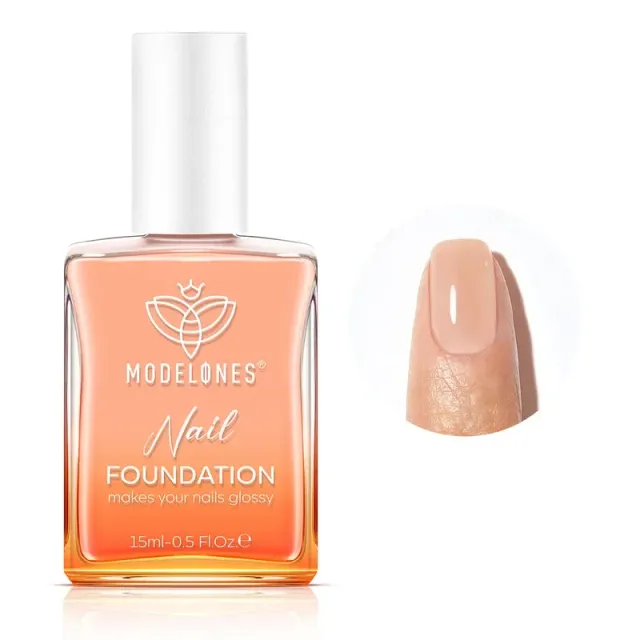 Modelones Nail Foundation nagelgel light brown 15 ml vårdande