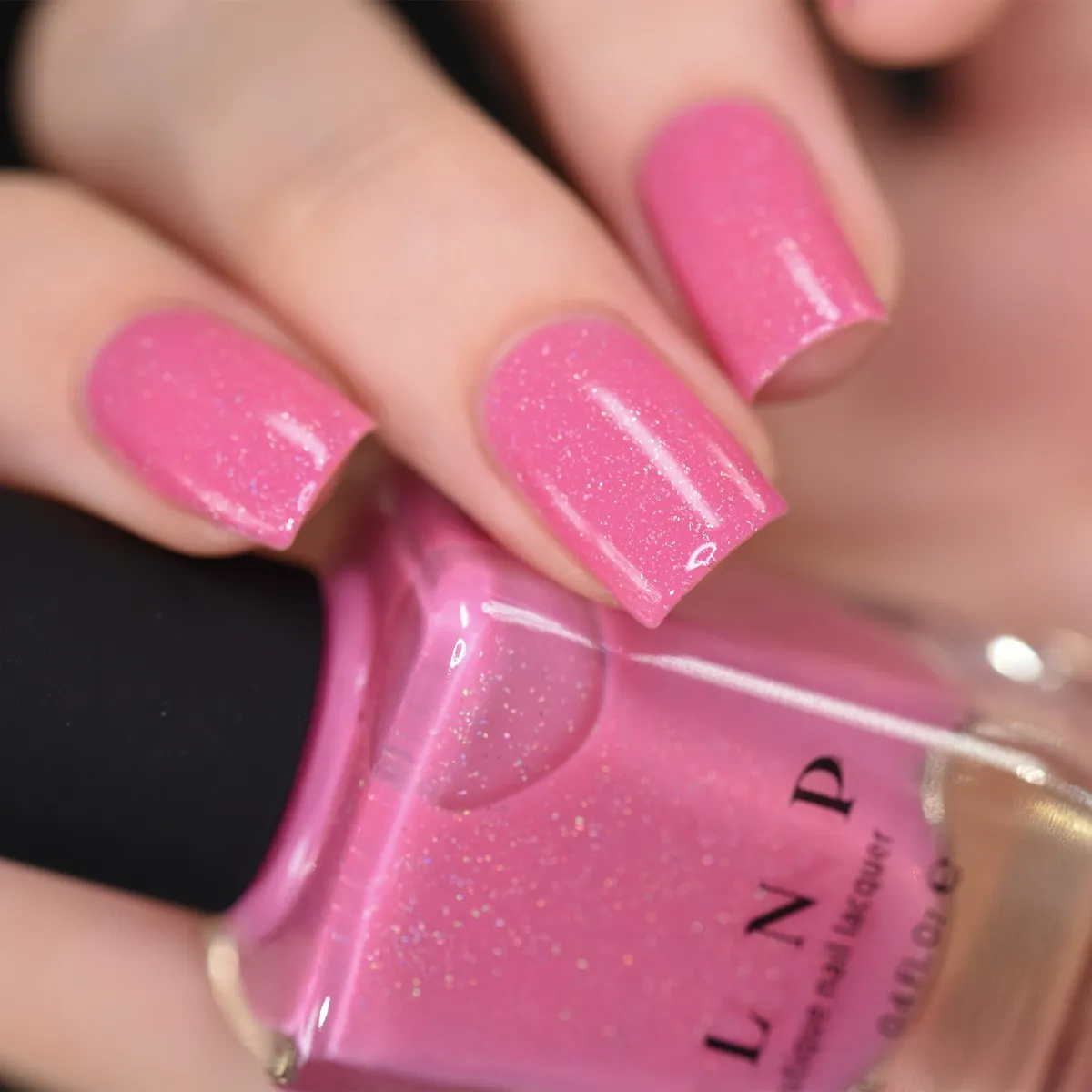 ILNP Gumdrop holografiskt nagellack bubbelgumrosa
