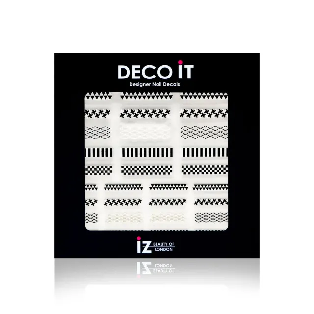 Iz Beauty Digital Monochrome nageldekaler svartvit