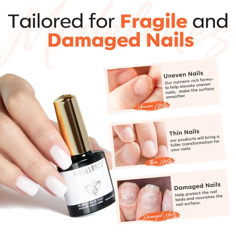 Modelones Rubber Base Coat baslack Clear 10 ml flexibel