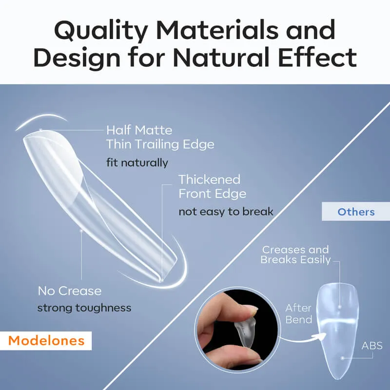 Modelones Semi-Frosted nageltips halvmatt full cover