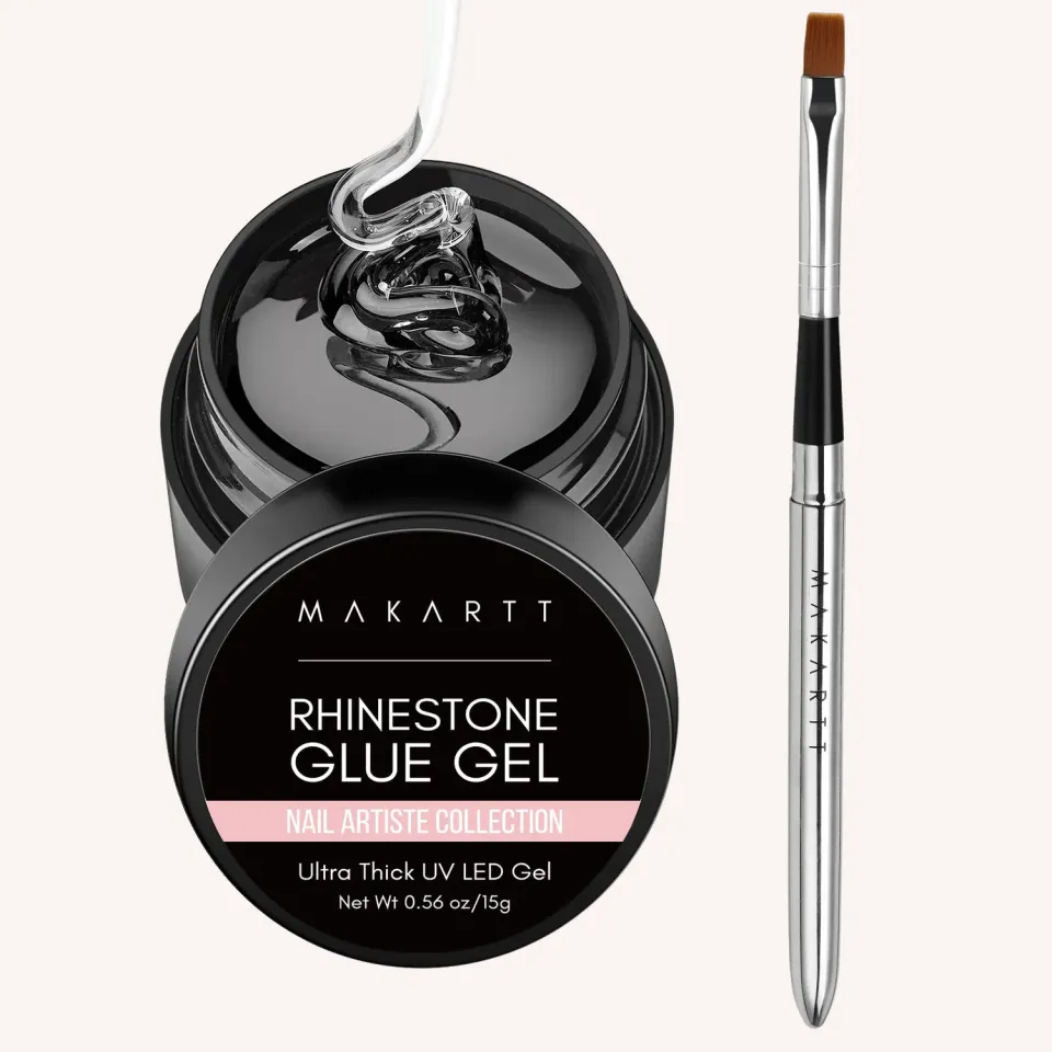 Makartt Rhinestone Glue nagellim med pensel 15g