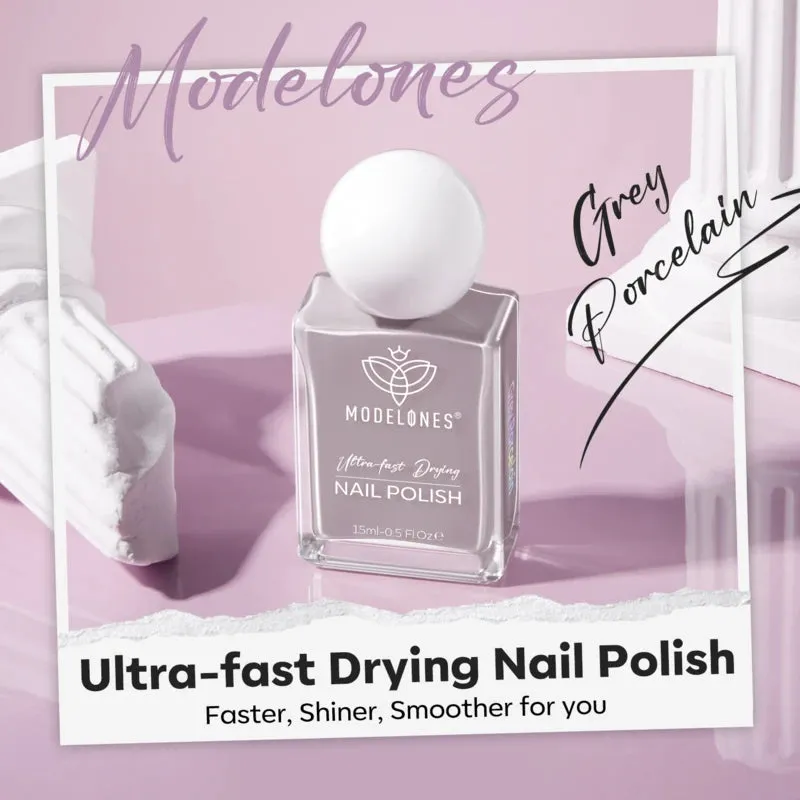 Modelones nagellack Grey Porcelain grå lila kräm