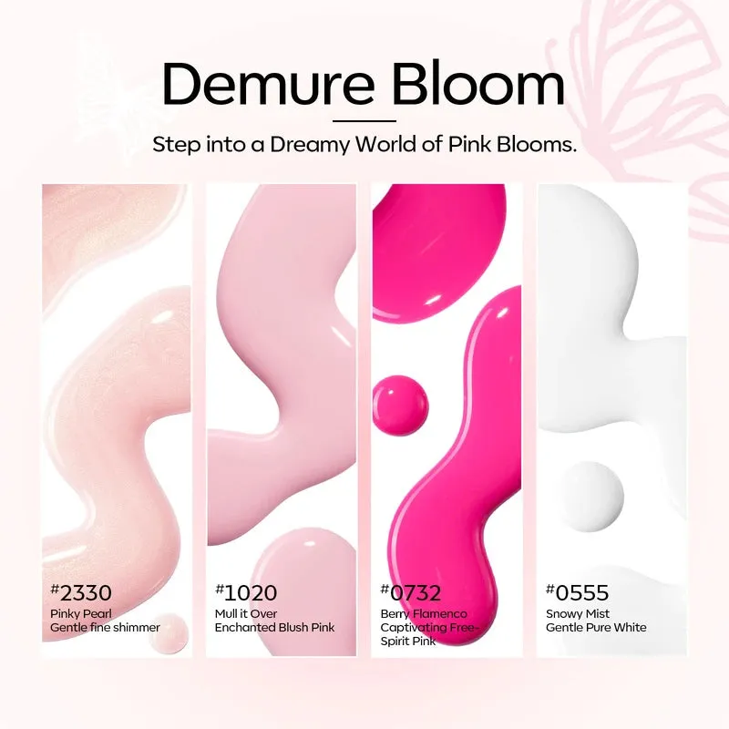 Modelones Demure Bloom gellack kit rosa med minilampa