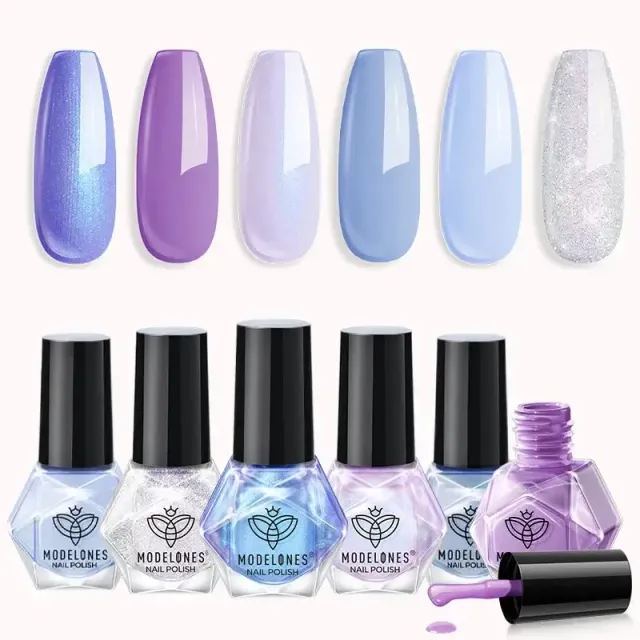 Modelones Snowman nagellack 6-pack blå kräm