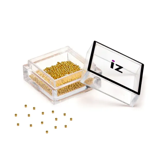 Iz Beauty Small Gold Ball nagelstuds guld 60-pack