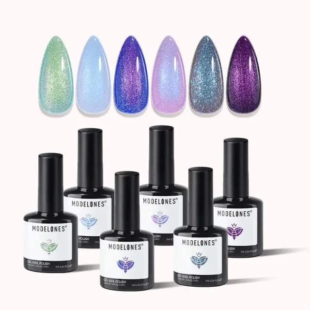 modelones Galaxy Dust gellack set 6-pack glitter