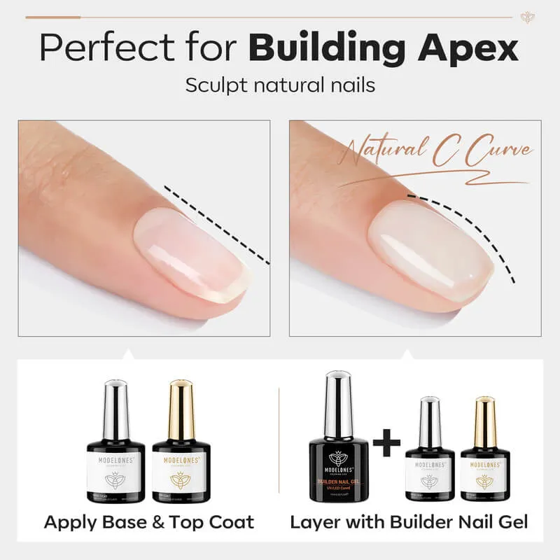 Modelones 7-in-1 Builder nagelgel set 10 ml klar