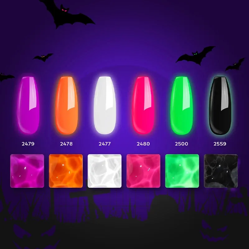 Modelones Horror Night gellack 6-pack självlysande