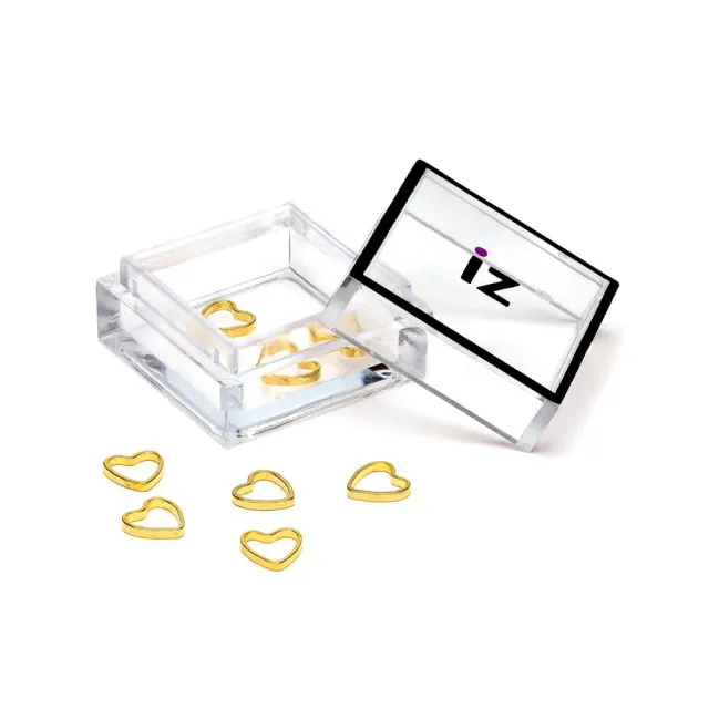 Iz Beauty Small Gold Heart nagelstuddar 10-pack guldhjärtan