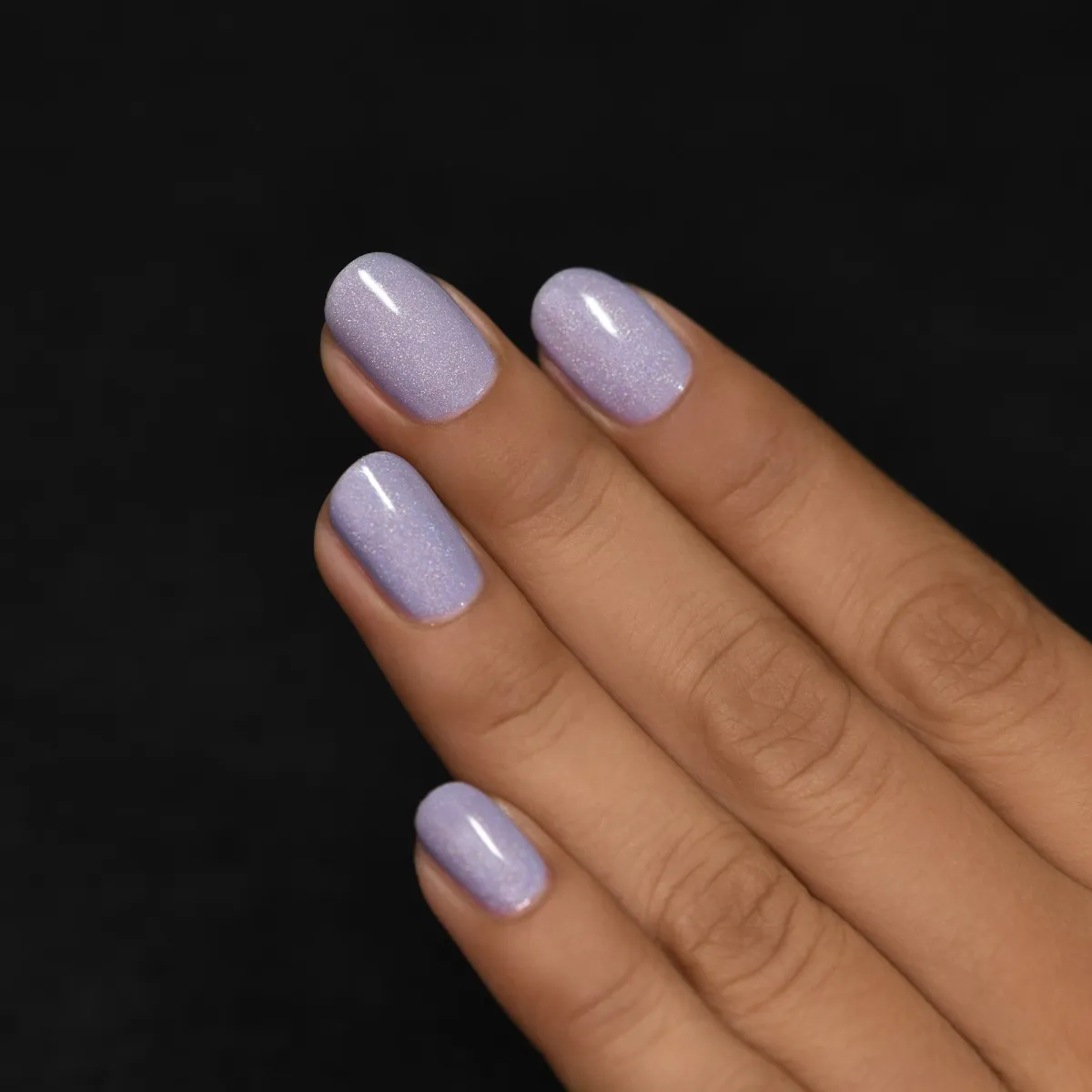 ILNP ASAP nagellack ljusblå creme holo
